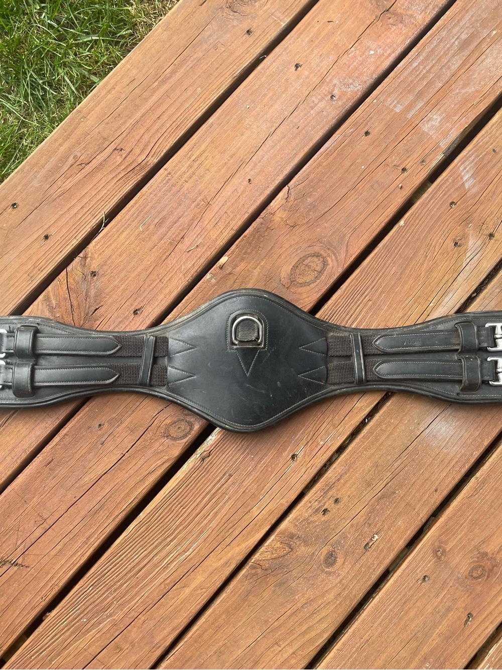 Passier Black Leather Dressage Girth with Center D-Ring 70cm